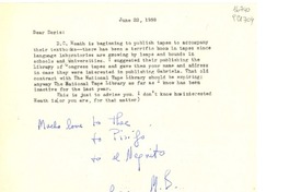 [Carta] 1959 June 22, [EE.UU.] [a] Dear Doris [Dana]