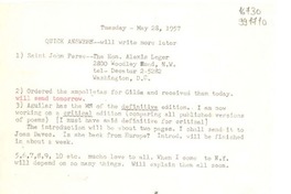 [Carta] 1957 May 28, [Estados Unidos] [a] [Doris Dana]
