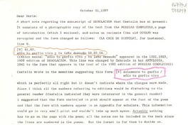 [Carta] 1967 Oct. 21, [EE.UU.] [a] Dear Doris [Dana]