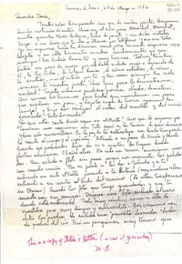 [Carta] 1982, Bethesda, Maryland, [Estados Unidos] [a] Doris Dana, Hildreth Lane, Bridgehampton N. Y.