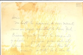 [Carta] Casilla 149, La Paz, Bolivia [a] Doris [Dana]