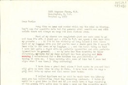 [Carta] 1953 Oct. 4, 1601 Argonne Place, N. W., Washington, 9, D. C., [EE.UU.] [a] Dear Doris