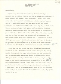 [Carta] 1953 Aug. 9, 1601 Argonne Place, N. W., Washington, 9, D. C., [EE.UU.] [a] Querida Doris
