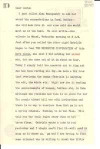 [Carta] [a] Doris Dana