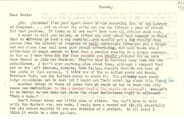 [Carta] Tuesday, [EE.UU.] [a] Dear Doris