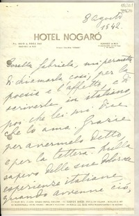 [Carta] 1942 ago. 8, Buenos Aires [a] Gabriela