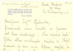 [Carta] 1953 mar. 25, Piemonte, Italia [a] Gabriella Mistral, New York