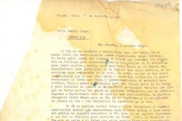 [Carta] 1957 nov. 7, Vicuña, Chile [a] Doris Dana, N.Y.