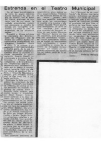 [Crítica Musical] Estrenos en el Teatro Municipal