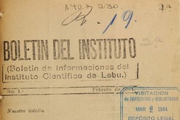 Boletín del Instituto Científico de Lebu.