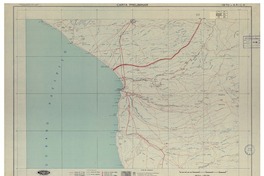 Arica 1870 : carta preliminar [material cartográfico] : Instituto Geográfico Militar de Chile.