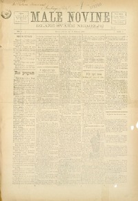 Male Novine (Punta Arenas, Chile : 1905)