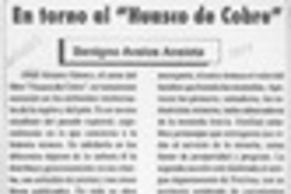 En torno al "Huasco de cobre"  [artículo] Benigno Avalos Ansieta.