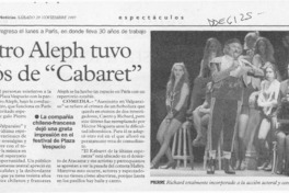 Teatro Aleph tuvo adiós de "Cabaret"  [artículo].