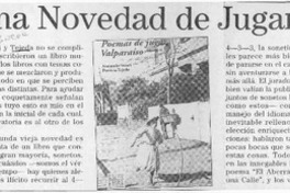 La viejísima novedad de jugar Valparaíso  [artículo]Víctor Rojas F.