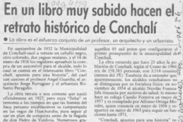 En un libro muy sabido hacen el retrato histórico de Conchalí