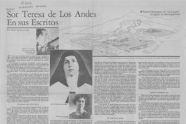 Sor Teresa de Los Andes en sus escritos