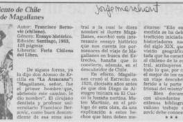 "El descubrimiento de Chile por Fernando de Magallanes"
