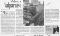 Volver a Valparaíso  [artículo] Hernán Poblete Varas