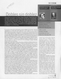 Dobles sin doblez  [artículo] Marcela Fuentealba