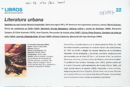 Literatura urbana  [artículo] Carlos Montes de Oca