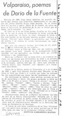 Valparaíso, poemas de Dario de la Fuente