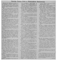 Diatriba contra Chile e historiadores revisionistas