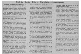 Diatriba contra Chile e historiadores revisionistas