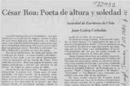 César Roa, poeta de altura y soledad