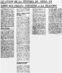 Capítulos de la historia de Chile: un libro que presta servicios a la reacción