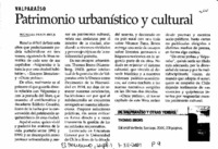 Patrimonio urbanístico y cultural