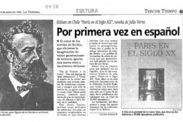 Por primera vez en español Editan en Chile "París en el SIglo XX", novela de Julio Verne