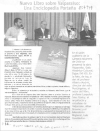 Muevo libro sobre Valparaíso, una enciclopedia porteña