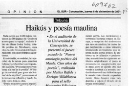 Haikús y poesía maulina  [artículo] Sergio Ramón Fuentealba