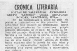 Crónica literaria.