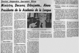 Ministro, decano, dibujante -- Ahora Presidente de la Academia de la Lengua.