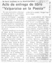 Acto de entrega de libro "Valparaíso en la poesía". Acto de entrega de libro "Valparaíso en la poesía".