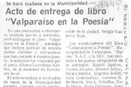 Acto de entrega de libro "Valparaíso en la poesía". Acto de entrega de libro "Valparaíso en la poesía".