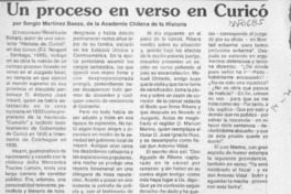 Un proceso en verso en Curicó  [artículo] Sergio Martínez Baeza.