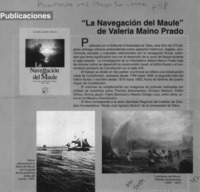 "La Navegación del Maule" de Valeria Maino Prado  [artículo].