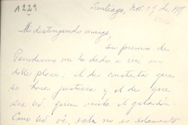 [Tarjeta] 1959 noviembre 19, Santiago, [Chile] [a] Joaquín Edwards Bello