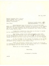 [Carta] 1957 may. 15, New York [a] Duarte Domestic Water Company, California