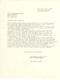 [Carta] 1957 ene. 23, New York [a] Madeleine S. Redditt, New York