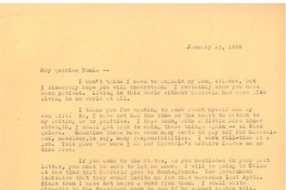 [Carta] 1958 ene. 25, [New York] [a] Radomiro Tomic, [Santiago de Chile]