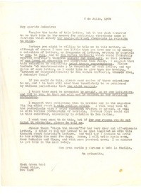 [Carta] 1964 jul. 6, Pound Ridge, New York [a] Radomiro Tomic, [Santiago de Chile]