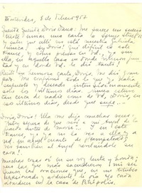 [Carta] 1957 feb. 8, Montevideo, Uruguay [a] Doris Dana, [New York]