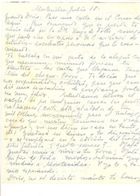 [Carta] [1960?] jul. 18, Montevideo, Uruguay [a] Doris Dana, [New York]