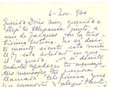 [Carta] 1960 nov. 6, Montevideo, Uruguay [a] Doris Dana, [New York]