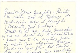 [Carta] [1961?], [Montevideo, Uruguay] [a] Doris Dana, [New York]