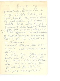 [Carta] 1963 ene. 8, [Montevideo, Uruguay] [a] Doris Dana, [New York]